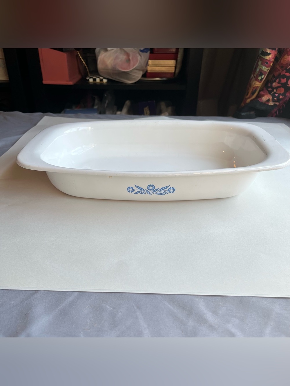 Vintage Corning Ware Blue Cornflower Open Roaster Baking Dish 15x10x2"
